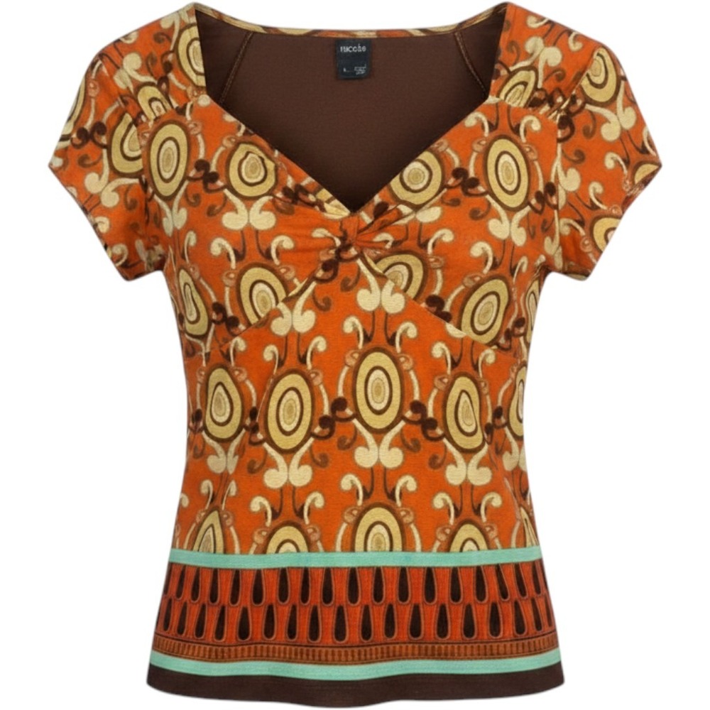 Nicole by Nicole Miller‎ Mesh Top Large Babydoll Boho Indie Vintage Whimsigoth